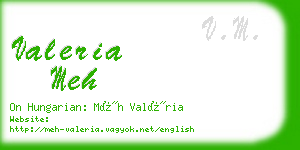 valeria meh business card